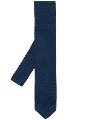 Doppiaa Plain Tie - Blue