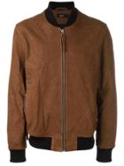 Blood Brother Zipped Bomber Jacket - Brown