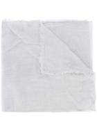 Rick Owens - Wrap Scarf - Women - Silk/cashmere - One Size, Grey, Silk/cashmere