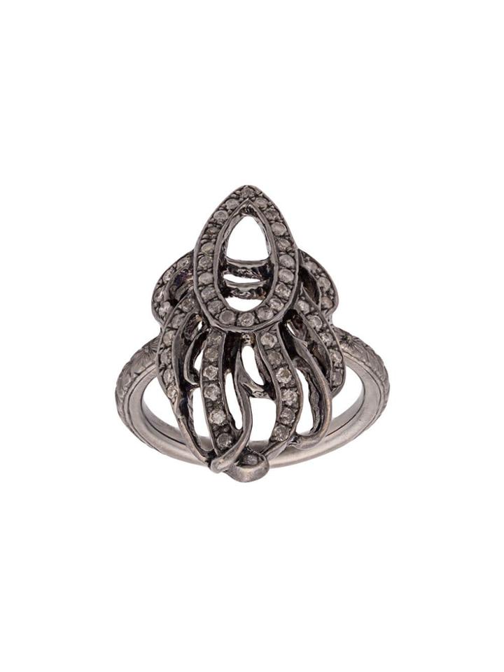 Loree Rodkin 18kt Gold Phoenix Pinky Ring - Grey