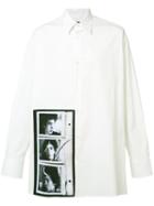 Raf Simons Photo Print Detail Shirt, Men's, Size: 50, White, Cotton/spandex/elastane