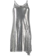 Paco Rabanne Scoop Neck Slip Dress - Silver