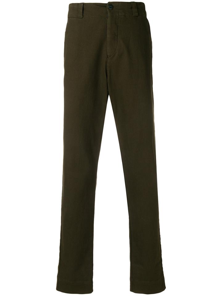 Hannes Roether Stretch Straight Leg Trousers - Green
