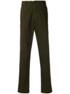 Hannes Roether Stretch Straight Leg Trousers - Green