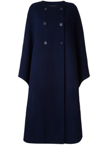 Goen.j Oversized Coat, Women's, Size: Small, Blue, Cotton/wool