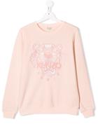 Kenzo Kids Teen Embroidered Tiger Sweatshirt - Pink