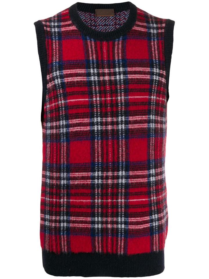 Altea Tartan Sleeveless Vest - Blue