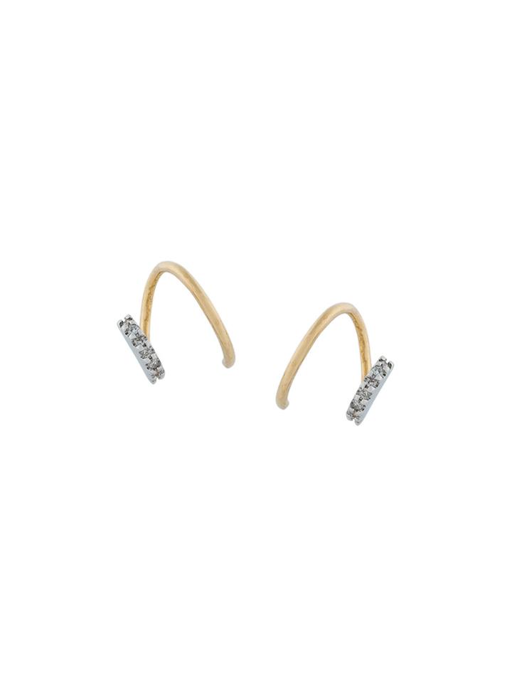 Maria Black 14kt Gold Lila Blanc Twirl Diamond Earrings (pair) -