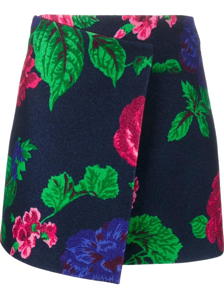 Msgm Floral Wrap A-lskirt