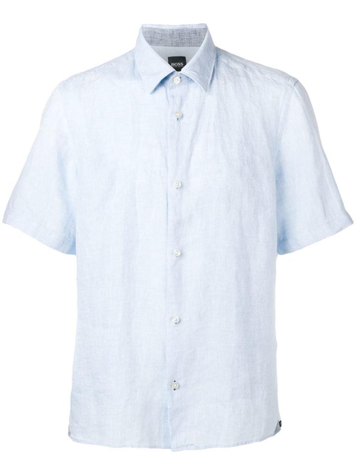 Boss Hugo Boss Short-sleeve Linen Shirt - Blue