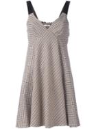 P.a.r.o.s.h. V-neck Flared Dress, Women's, Size: Medium, Brown, Cotton/acrylic/polyamide/wool