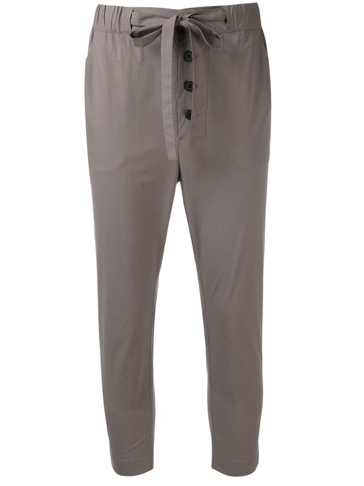 Lareida - Cropped Trousers - Women - Cotton/spandex/elastane - 36, Grey, Cotton/spandex/elastane