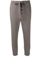 Lareida - Cropped Trousers - Women - Cotton/spandex/elastane - 36, Grey, Cotton/spandex/elastane