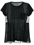 Sacai - Classic Top - Women - Linen/flax/polyester - 2, Women's, Black, Linen/flax/polyester