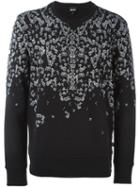 Just Cavalli Safety Pin Print Sweatshirt, Men's, Size: Xl, Black, Cotton
