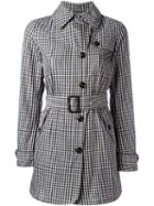 Woolrich Checked Print Belted Trench Coat
