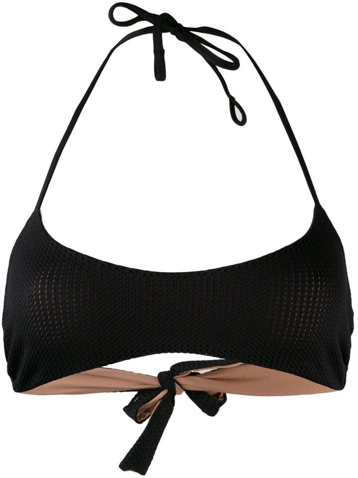 Fisico Knitted Style Bikini Top - Black