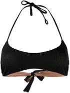 Fisico Knitted Style Bikini Top - Black