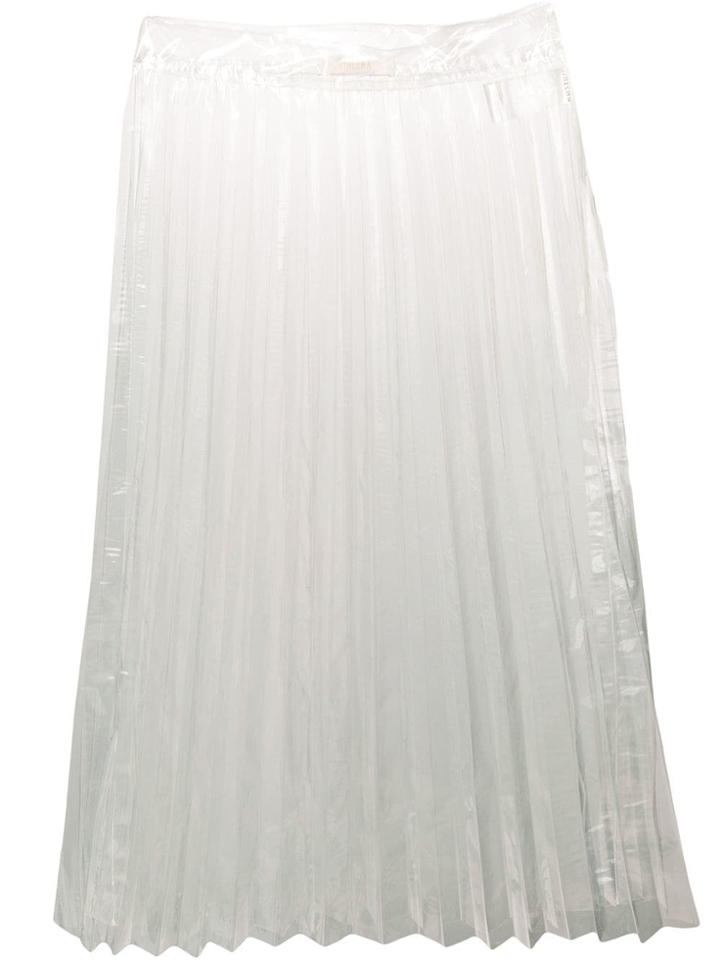 Ssheena Transparent Pleated Skirt - White