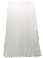 Ssheena Transparent Pleated Skirt - White