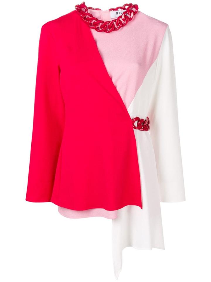 Msgm Chain-trimmed Blouse - Red