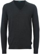 Zanone V-neck Sweater - Grey