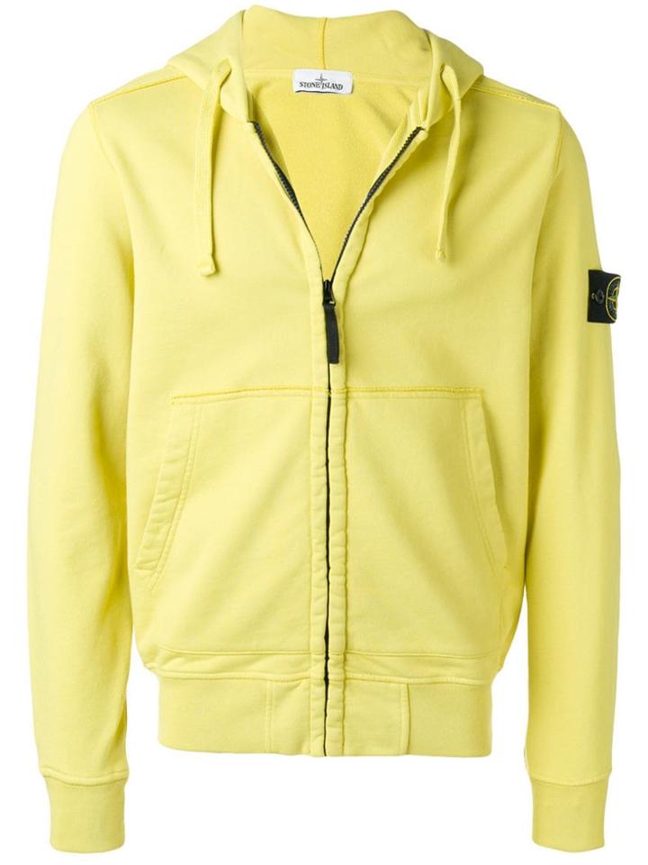 Stone Island Zip Front Track Jacket - Yellow