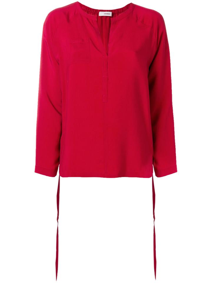 Humanoid Brina V-neck Top - Red