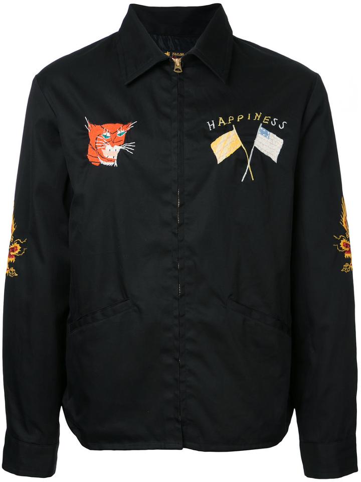 Tailor Toyo - Vietnam Dragon Patch Jacket - Men - Cotton/acetate - L, Black, Cotton/acetate