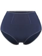 Jonathan Simkhai High Waisted Darted Bikini Bottoms - Blue