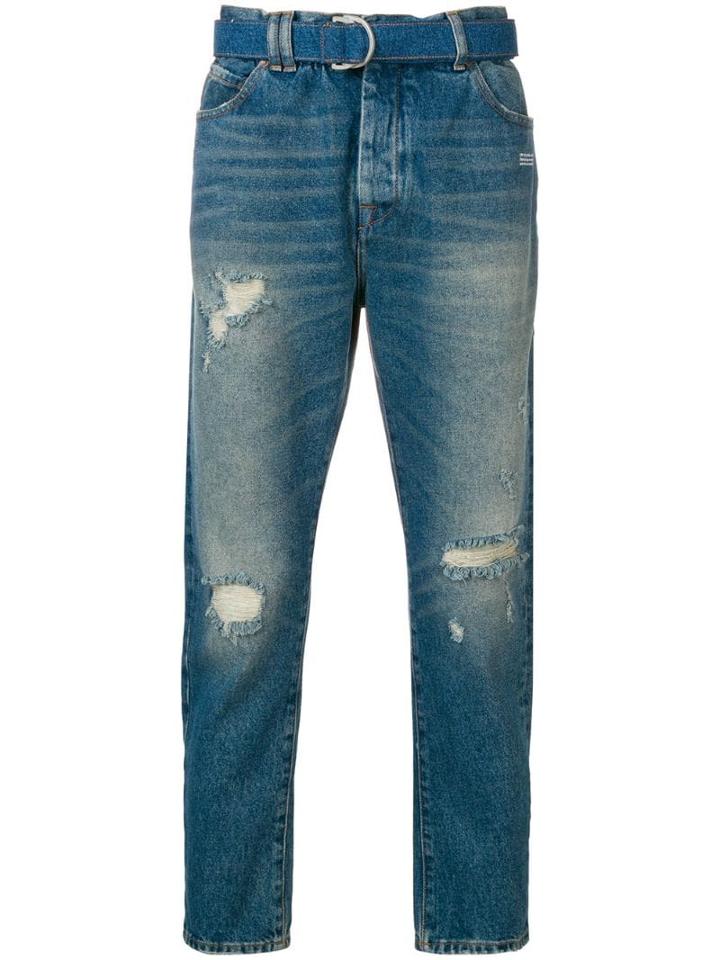 Off-white Slim Low Crotch Jeans - Blue