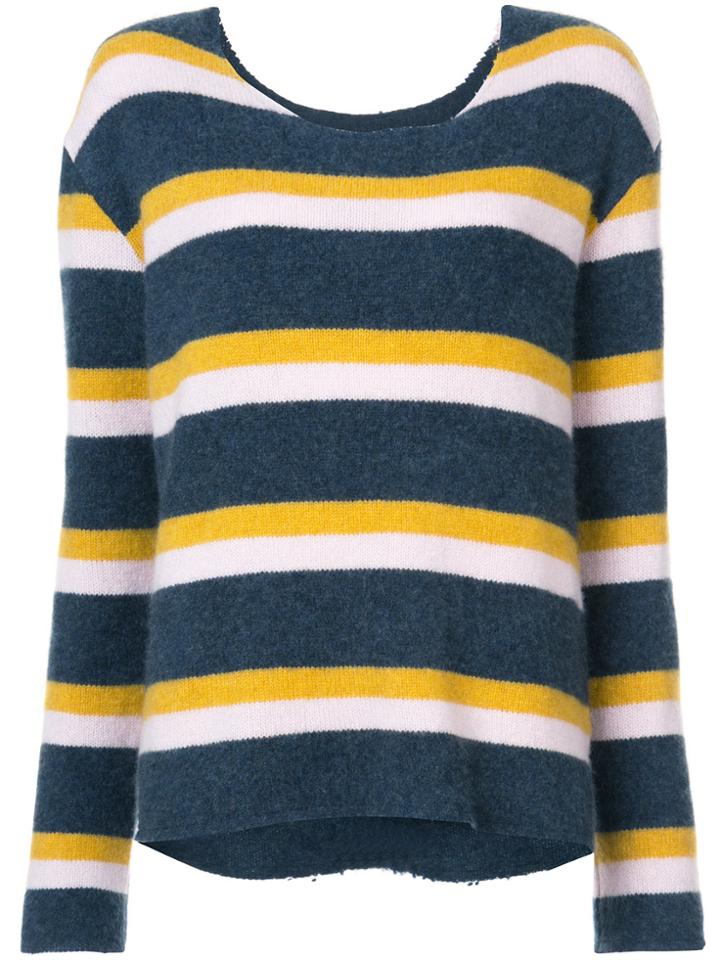 The Elder Statesman Striped Sweater - Blue