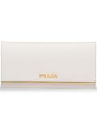 Prada Safiano Leather Wallet - White