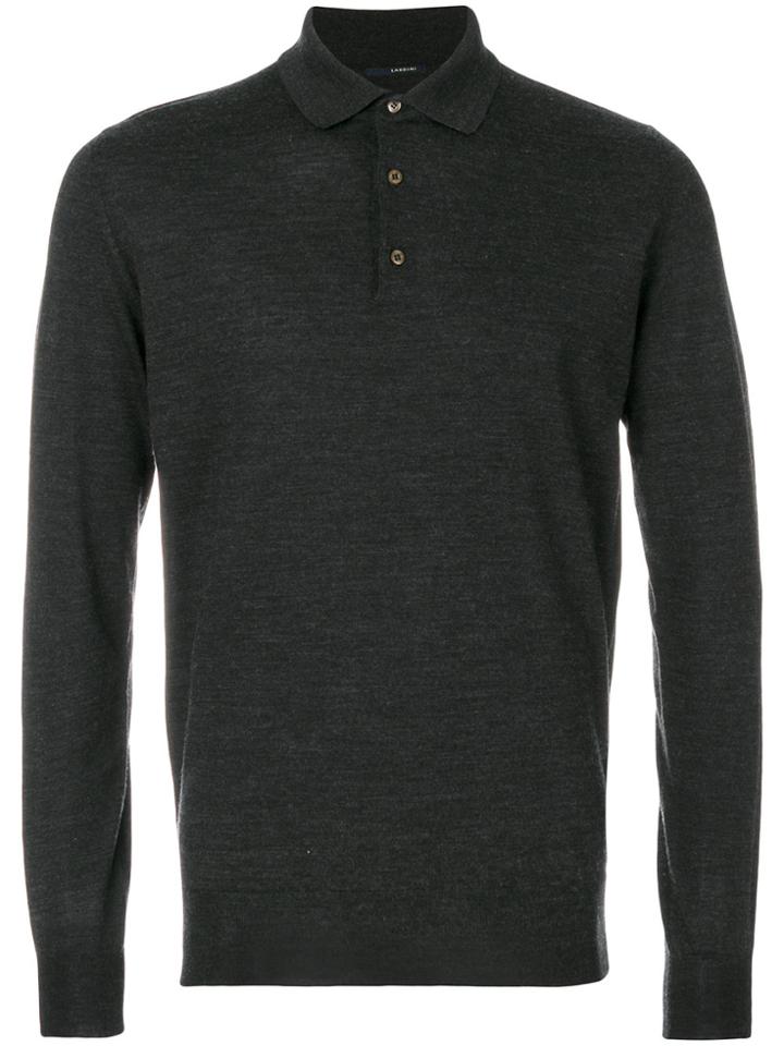 Lardini Polo Collar Jumper - Grey