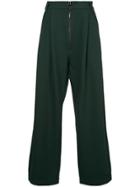 Ex Infinitas Zipped Wide Leg Trousers - Black