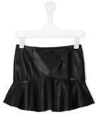 Dsquared2 Kids - Leather Effect Mini Skirt - Kids - Polyester/polyurethane - 8 Yrs, Black