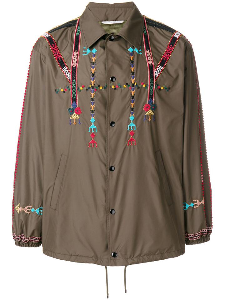 Valentino Embroidered Jacket - Green