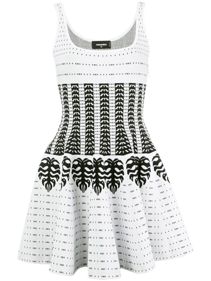 Dsquared2 Geometric Skater Dress - Black