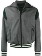 Stella Mccartney Contrast-trim Varsity Jacket - Grey