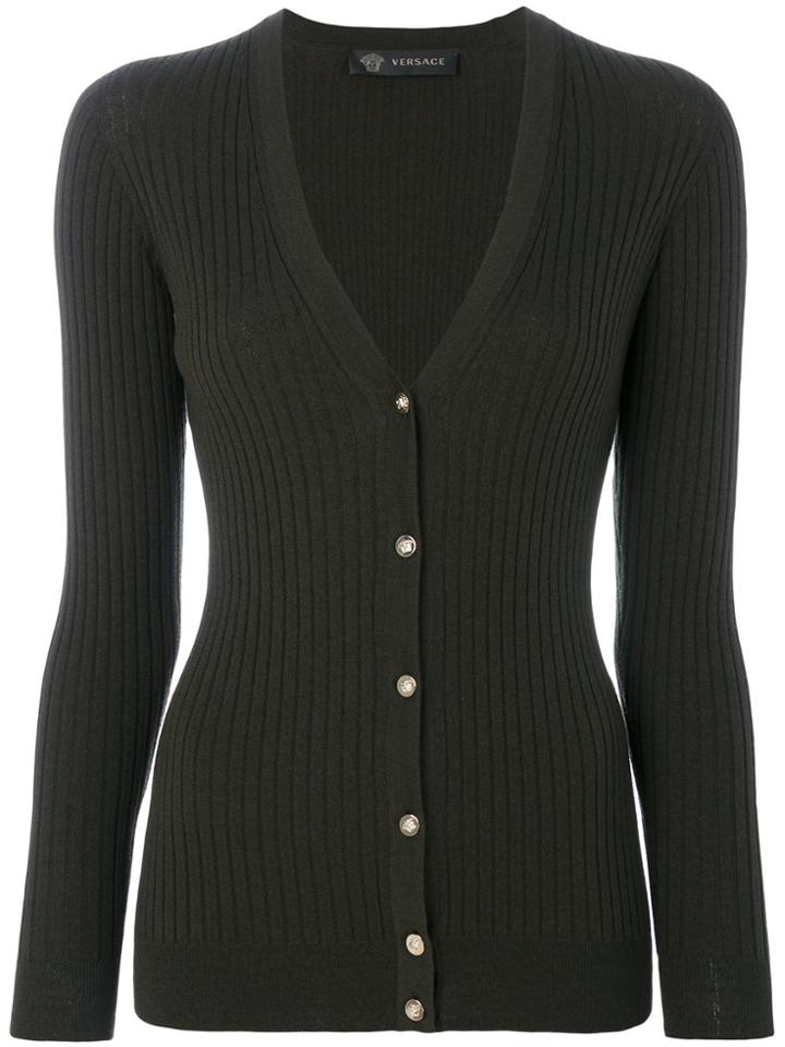 Versace V-neck Cardigan - Green