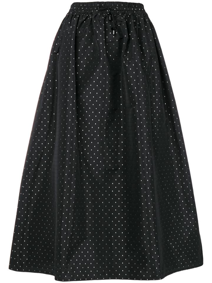Emporio Armani Dot Mid-length Skirt - Black