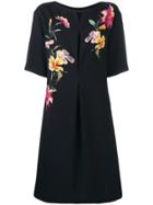 Etro Embroidered Flower Dress - Black