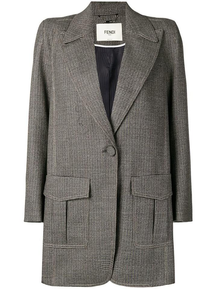 Fendi Oversized Blazer - Brown