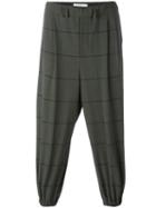 Lucio Vanotti Striped Elasticated Trousers, Men's, Size: 4, Green, Polyester/wool/spandex/elastane/cotton