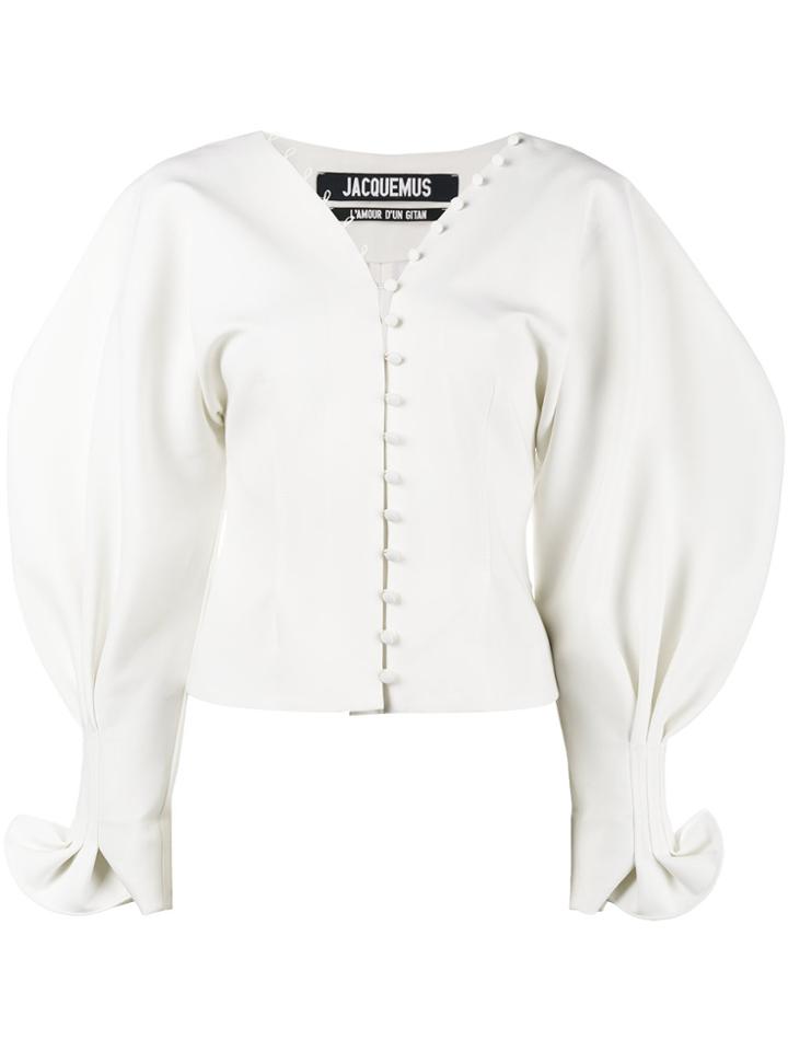 Jacquemus La Chemise Boutons Blouse - Nude & Neutrals