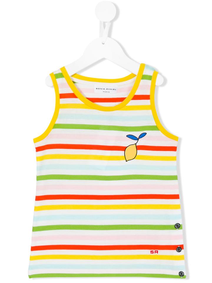 Rykiel Enfant Striped Tank Top, Girl's, Size: 10 Yrs, White