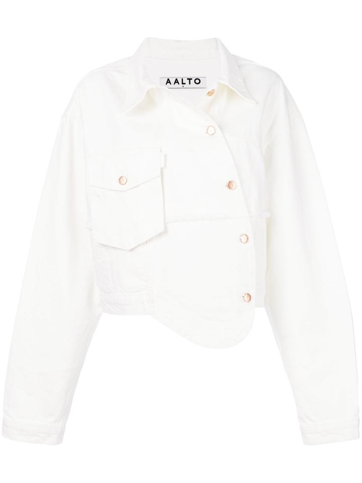 Aalto Off Centre Fastening Jacket - White