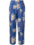 Antonelli Floral Print Trousers - Blue