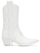 Francesca Bellavita Pointed Texan Boots - White