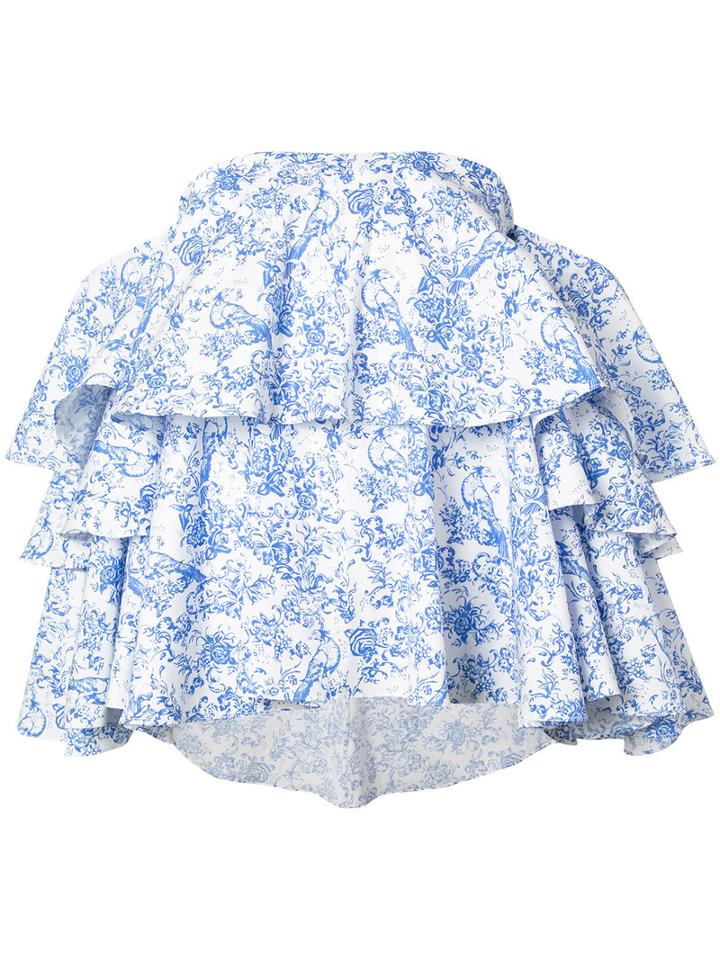 Caroline Constas - Carmen Top - Women - Cotton/nylon/polyurethane - S, Blue, Cotton/nylon/polyurethane